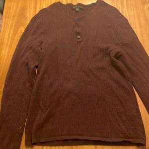 John Varvatos burgundy Henley shirt - new without tags